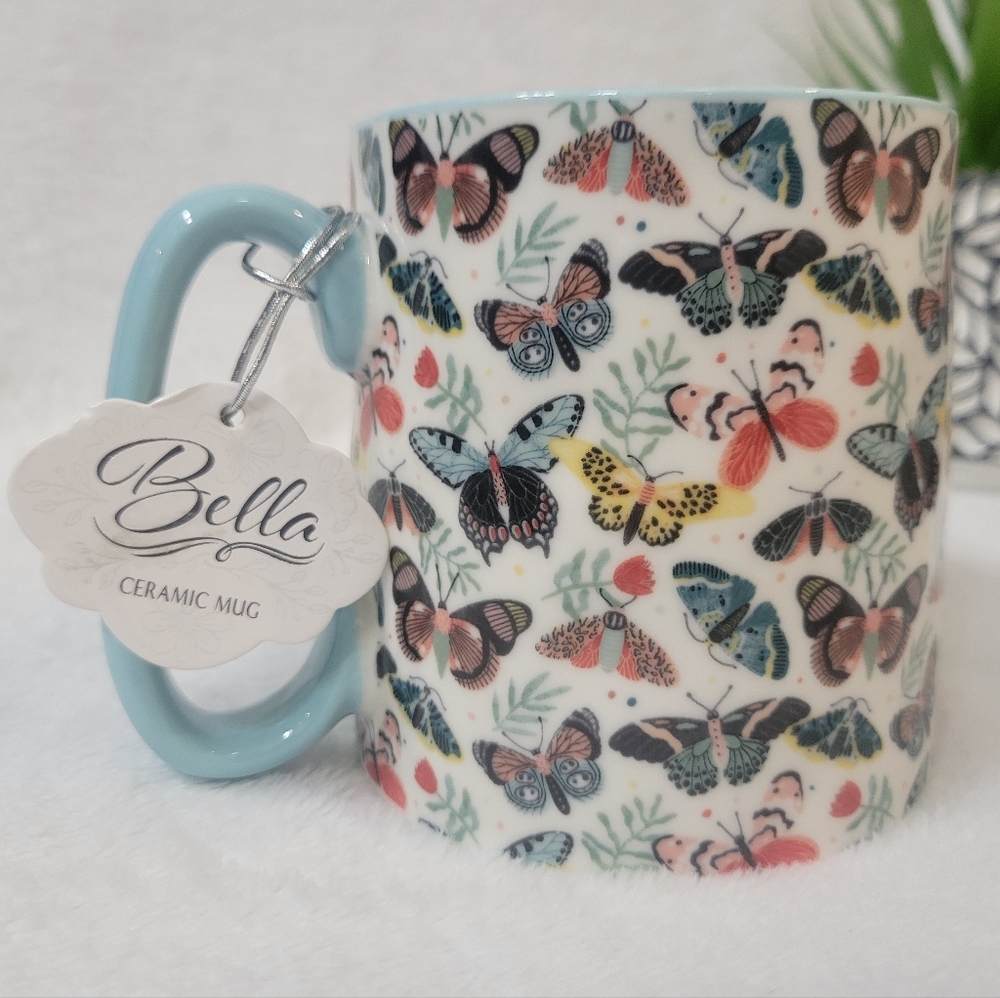 10 Strawberry Street Bella Ceramic Mug with Butterfly Design